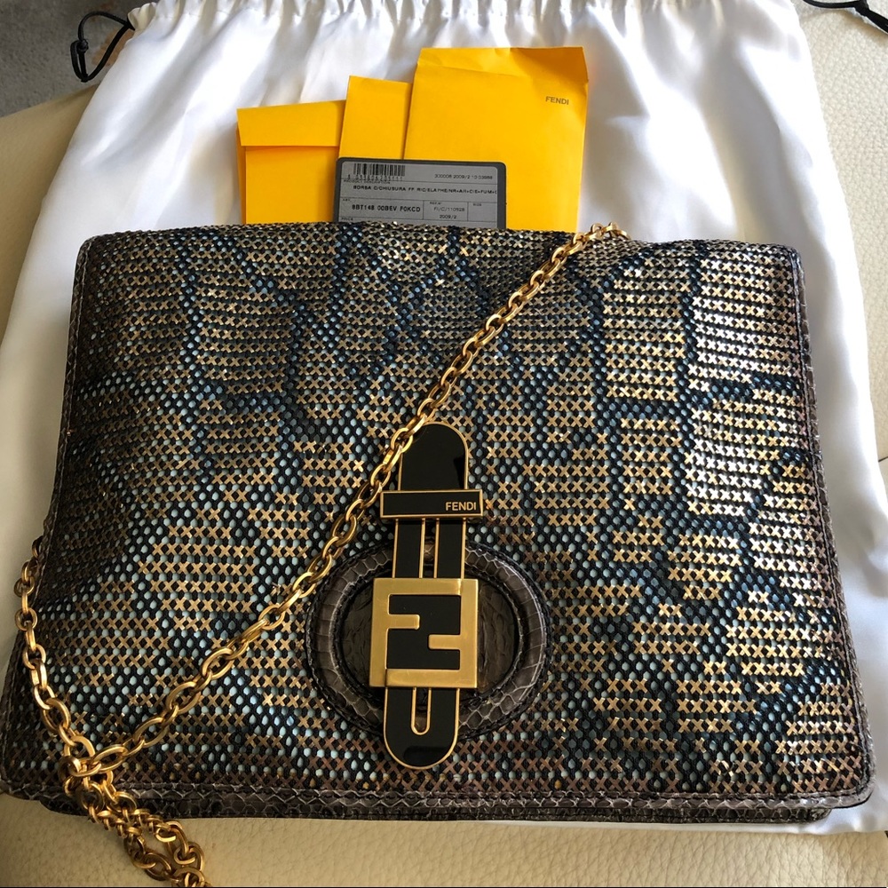 Fendi limited edition watersnake bag